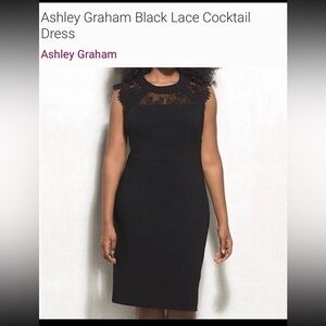 Ashley Graham Black Lace Dress